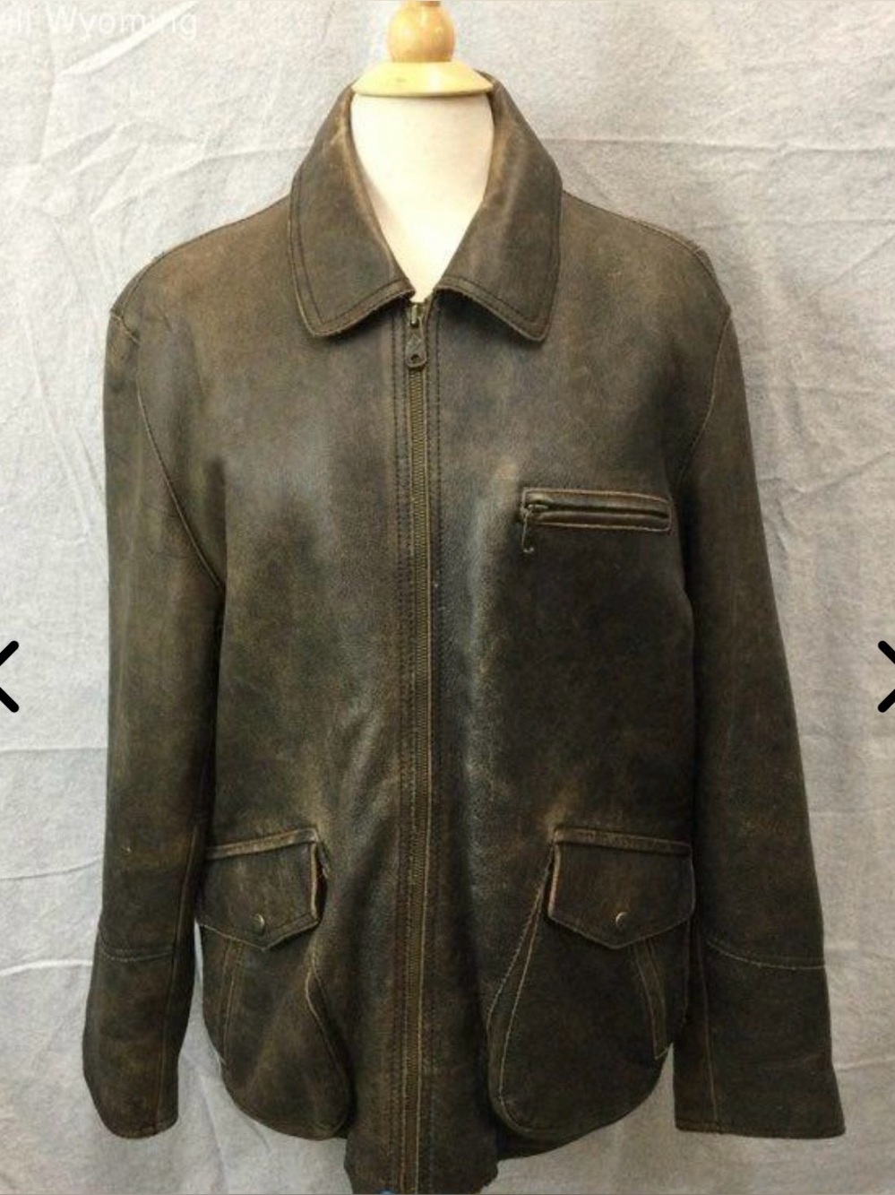 Vintage Columbia Dark Brown Leather Bomber Jacket